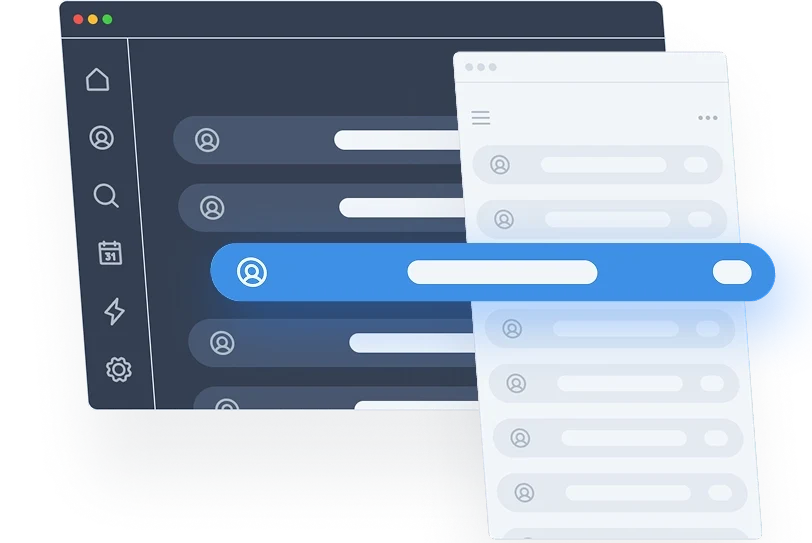 Ilustração de uma lista em uma aplicação Saas